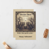 Halloween Hexen, Halloween Hexen Brew, Mitteilungskarte (Vorderseite/Rückseite Beispiel)