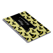Halloween Hexen Hat Muster angepasstes Notebook Notizblock (Rechte Seite)