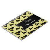 Halloween Hexen Hat Muster angepasstes Notebook Notizblock (Linke Seite)