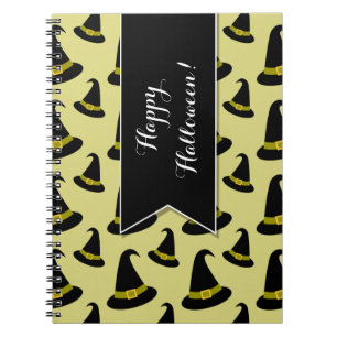 Halloween Hexen Hat Muster angepasstes Notebook Notizblock