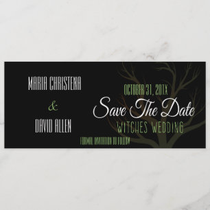 Halloween Hexen Hochzeit speichern das Datum Save The Date