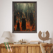 Halloween-Hexen im waldgotischen Raum Poster