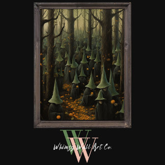 Halloween Hexen in der Forest Dark Gothic Art Poster