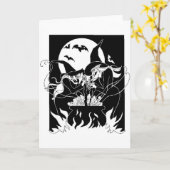 Halloween Hexen Karte (Gelbe Blume)