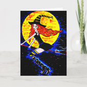 Halloween Hexen Karte (Vorderseite)