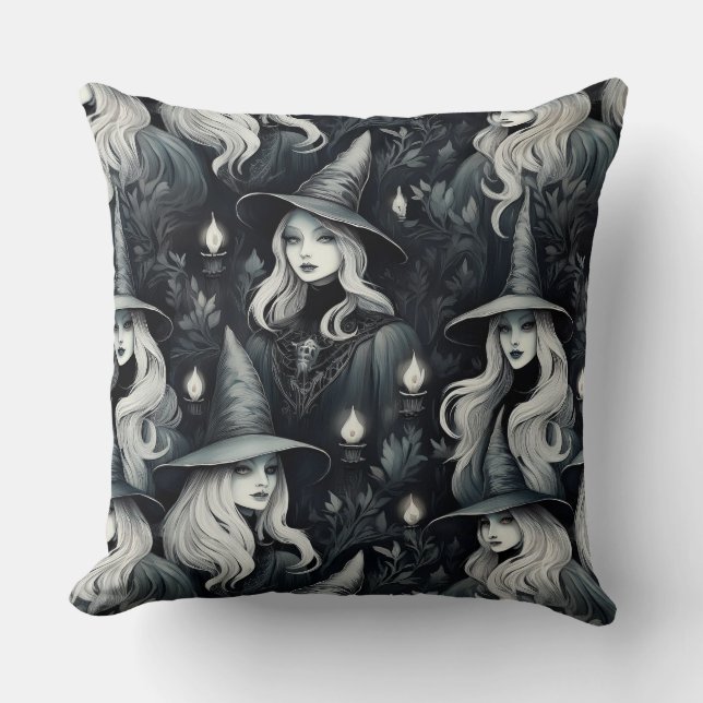 Halloween Hexen Kissen (Vorderseite)