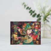 Halloween Hexen Küche Postkarte (Stehend Vorderseite)