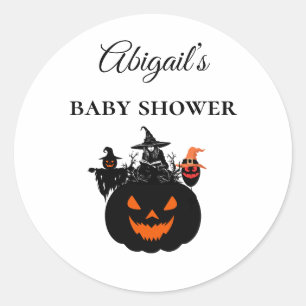 Halloween Hexen Kürbis Baby Shower Runder Aufkleber
