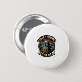 Halloween Hexen Kürbis Nacht Button (Vorne & Hinten)