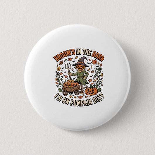 Halloween Hexen-Kürbis-Patch Humor Button (Vorderseite)
