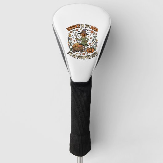 Halloween Hexen-Kürbis-Patch Humor Golf Headcover (Vorderseite)