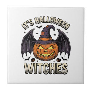 Halloween Hexen-Kürbis Vintage-Fledermaus-Shirt_1 Fliese