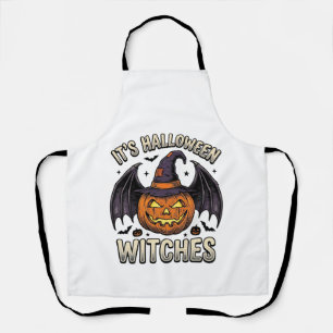 Halloween Hexen-Kürbis Vintage-Fledermaus-Shirt_1 Schürze