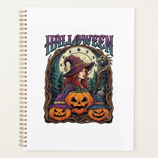 Halloween Hexen Kürbisse Mondphasen_1 Planer (Vorderseite)