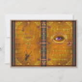 Halloween Hexen Magic Zauberbuch Spookes Party Einladung (Vorderseite)