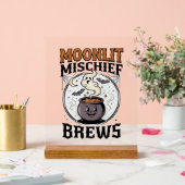 Halloween Hexen Mond Unfug Acrylschild (Hochzeit)