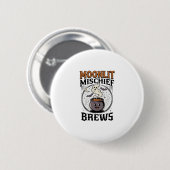 Halloween Hexen Mond Unfug Button (Vorne & Hinten)