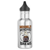 Halloween Hexen Mond Unfug Edelstahlflasche (Links)