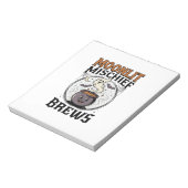 Halloween Hexen Mond Unfug Notizblock (Rotiert)