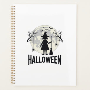 Halloween Hexen Mond Vintage Gravur Design_1 Planer