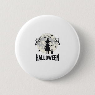 Halloween-Hexen-Mond-Vintage-Stich-Design_1 Button