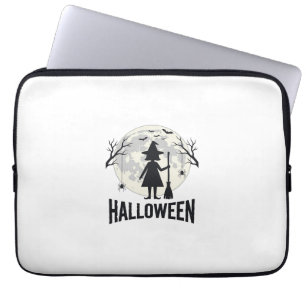 Halloween-Hexen-Mond-Vintage-Stich-Design_1 Laptopschutzhülle