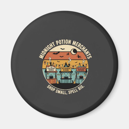 Halloween Hexen Nachtmarkt Magnet (Vorne)