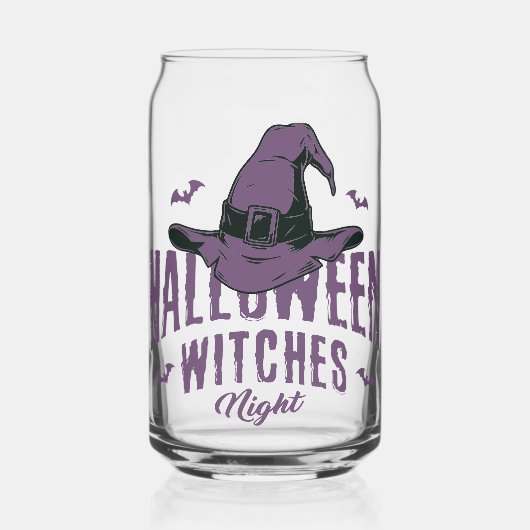 Halloween Hexen Night Glass - Lila scharf Dosenglas (Vorderseite)