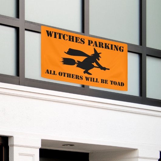 Halloween Hexen Parking Spaß Banner (Äußeres Gebäude)