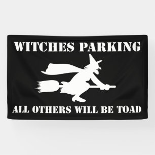 Halloween Hexen Parking Spaß Banner