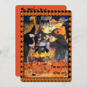 Halloween Hexen-Party Einladung (Vorne/Hinten)
