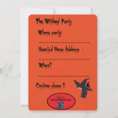 Halloween Hexen-Party Einladung (Rückseite)