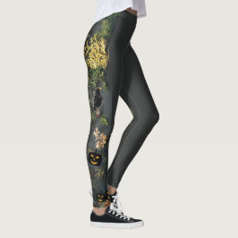 Halloween Hexen Party Nachtplaner Einladung Leggings