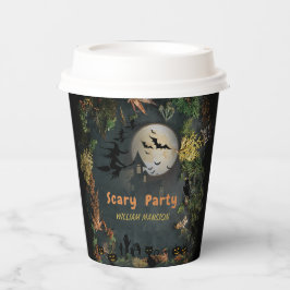 Halloween Hexen Party Nachtplaner Einladung Pappbecher