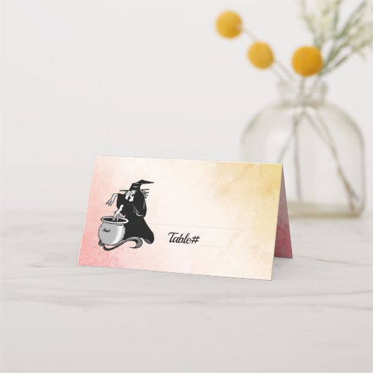 Halloween-Hexen-Platzkarten Platzkarte (Vorderseite)