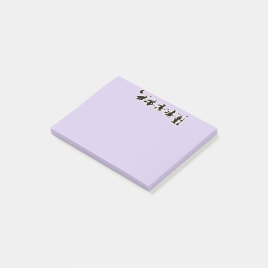 Halloween-Hexen Post-it Klebezettel (angewinkelt)