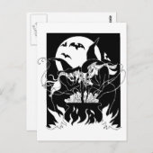 Halloween Hexen Postkarte (Vorne/Hinten)
