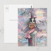 Halloween Hexen Postkarte (Vorne/Hinten)