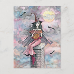 Halloween Hexen Postkarte