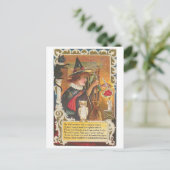 Halloween Hexen Postkarte (Stehend Vorderseite)