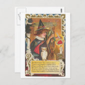 Halloween Hexen Postkarte (Vorne/Hinten)