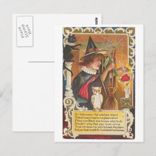 Halloween Hexen Postkarte (Vorne/Hinten)