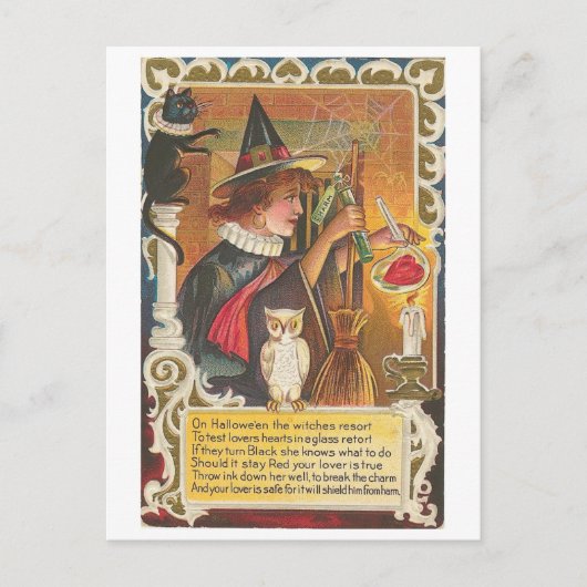 Halloween Hexen Postkarte (Vorderseite)