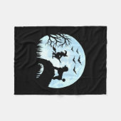 Halloween Hexen Pudel  Fleecedecke (Vorderseite (Horizontal))
