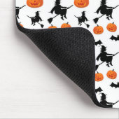 Halloween Hexen, Pumpkins und Fledermäuse Mousepad (Ecke)