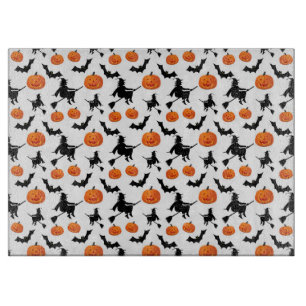 Halloween Hexen, Pumpkins und Fledermäuse Schneidebrett