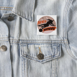 Halloween Hexen Retro-Hexen-Kostüm Süßigkeiten  Button
