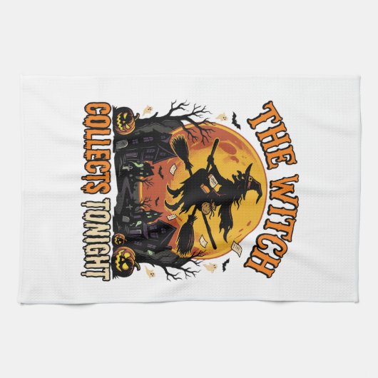 Halloween Hexen Sammlung Humor Geschirrtuch (Horizontal)