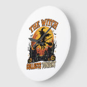 Halloween Hexen Sammlung Humor Große Wanduhr (Winkel)
