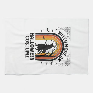 Halloween-Hexen-Shirt Lustiges Kostüm Vintage-Grav Geschirrtuch